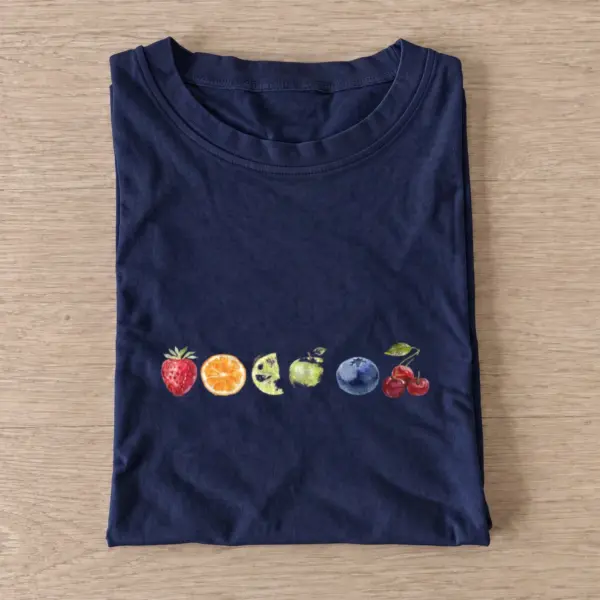 Watercolor fruit row t shirt navy20watercolor fruit row.webp