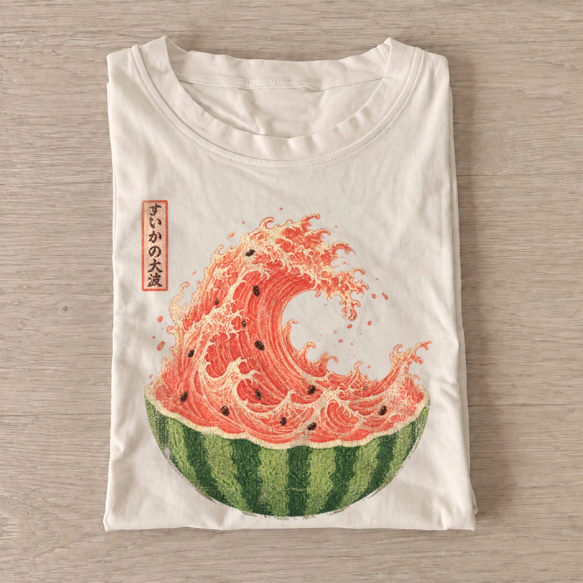 Watermelon wave japanese graphic t shirt sand20watermelon wave.webp