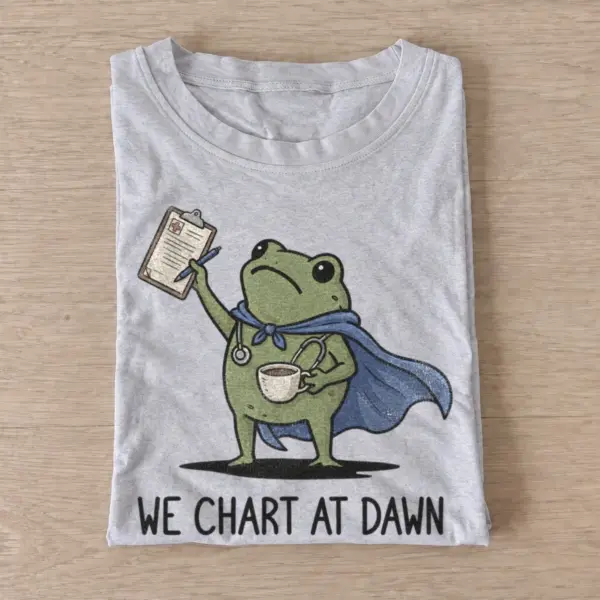 We chart at dawn frog t shirt gray20chart at dawn.webp