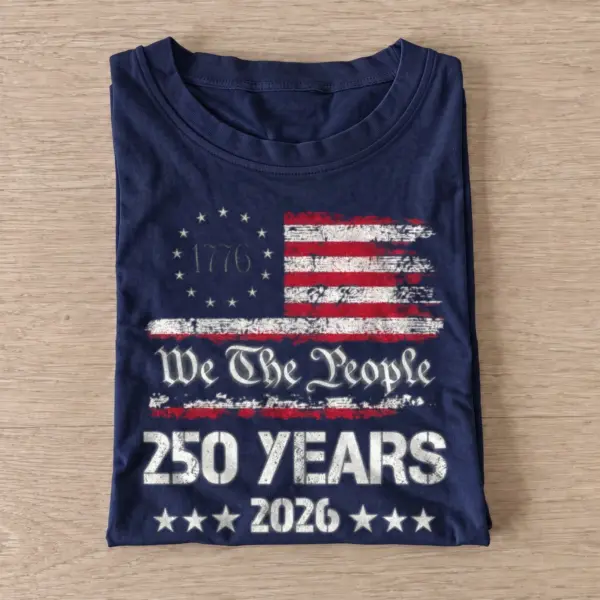 We the people 250 years 1776 2026 anniversary t shirt navy20we the people anniversary.webp