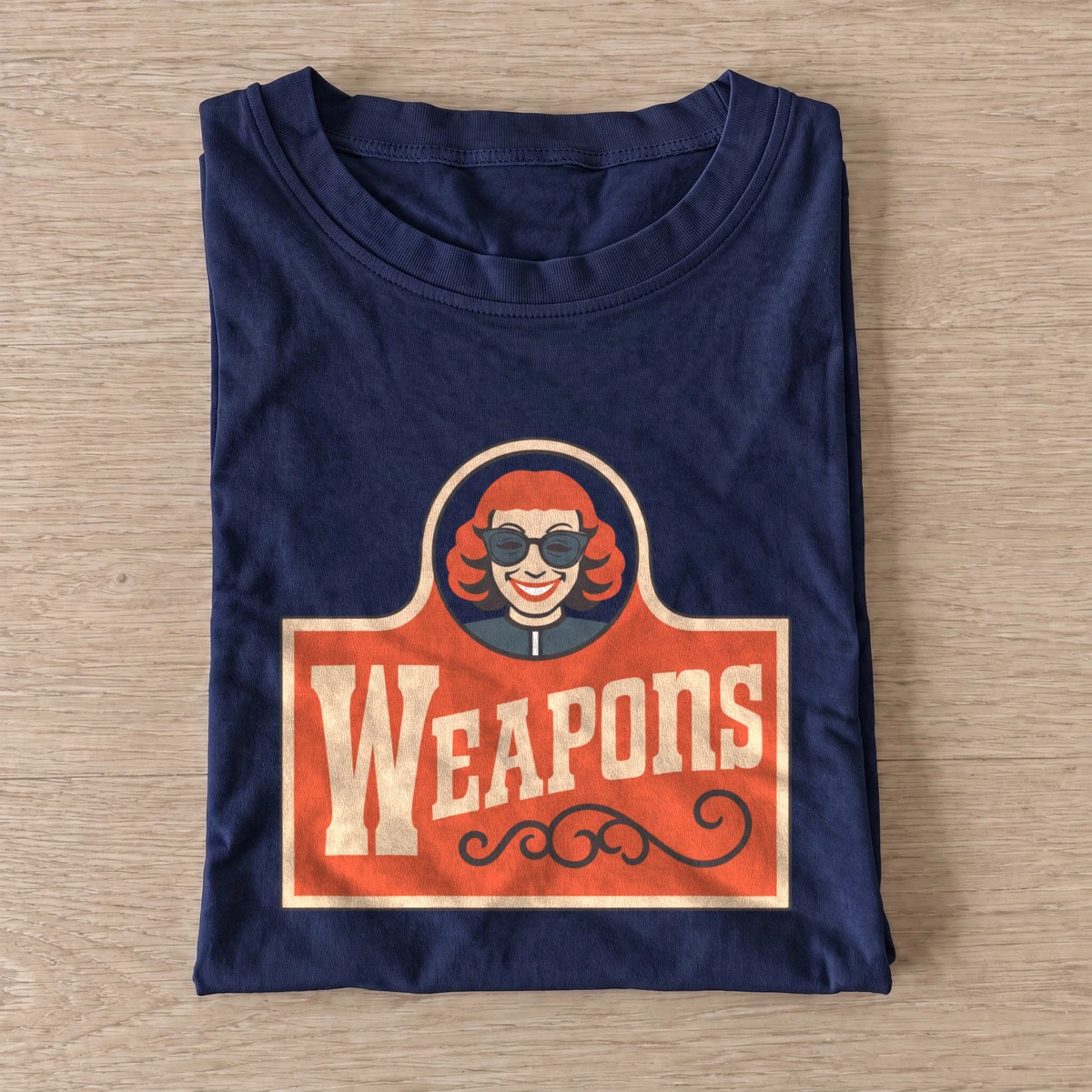 Weapons retro sign t shirt navy20weapons retro sign.webp