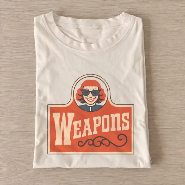 Weapons retro sign t shirt sand20weapons retro sign.webp