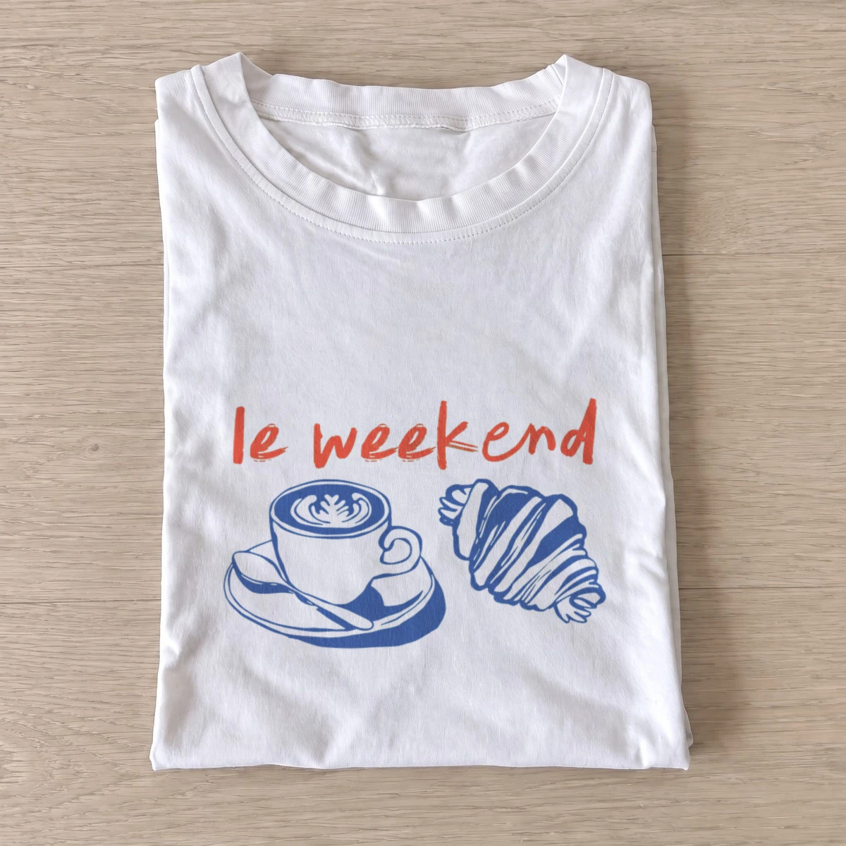 Weekend coffee croissant t shirt white20weekend coffee croissant.webp