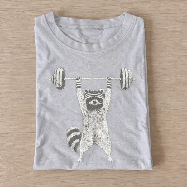 Weightlifting raccoon t shirt gray20weightlifting raccoon.webp
