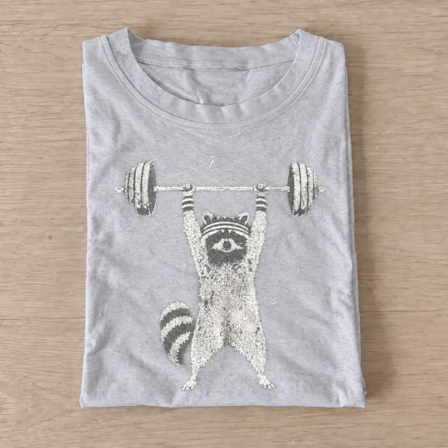 Weightlifting raccoon t shirt gray20weightlifting raccoon.webp