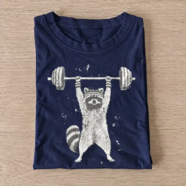 Weightlifting raccoon t shirt navy20weightlifting raccoon.webp