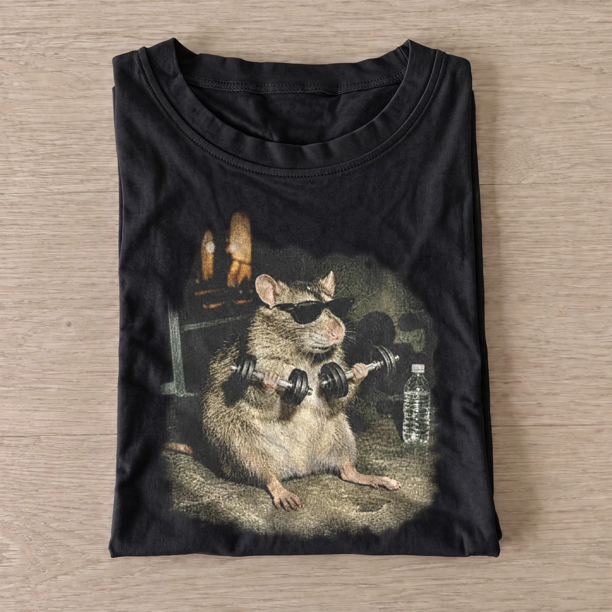 Weightlifting rat graphic t shirt black20weightlifting rat.webp