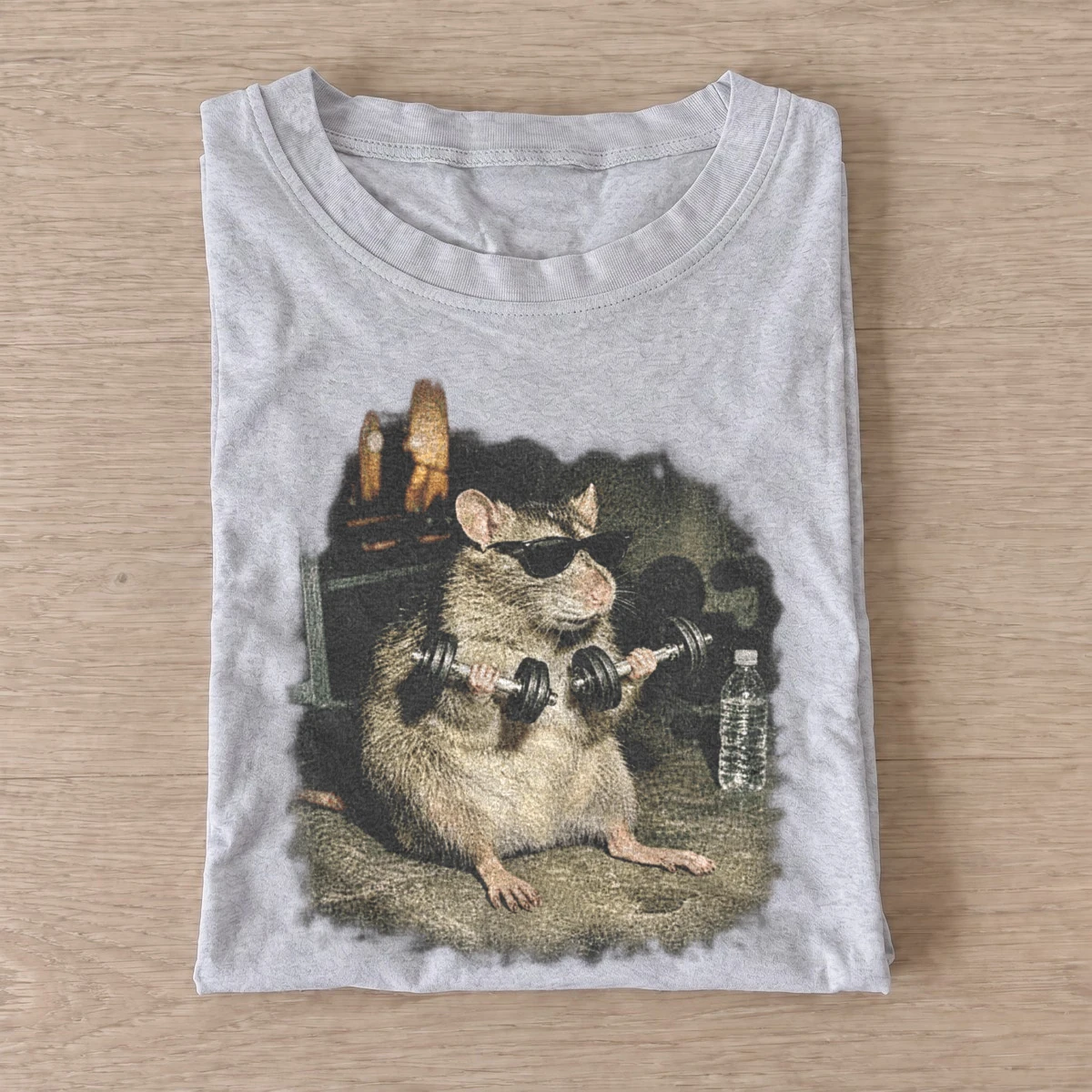 Weightlifting rat graphic t shirt gray20weightlifting rat.webp