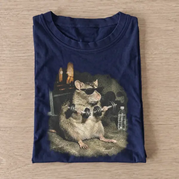 Weightlifting rat graphic t shirt navy20weightlifting rat.webp