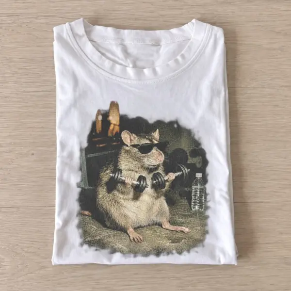 Weightlifting rat graphic t shirt white20weightlifting rat.webp