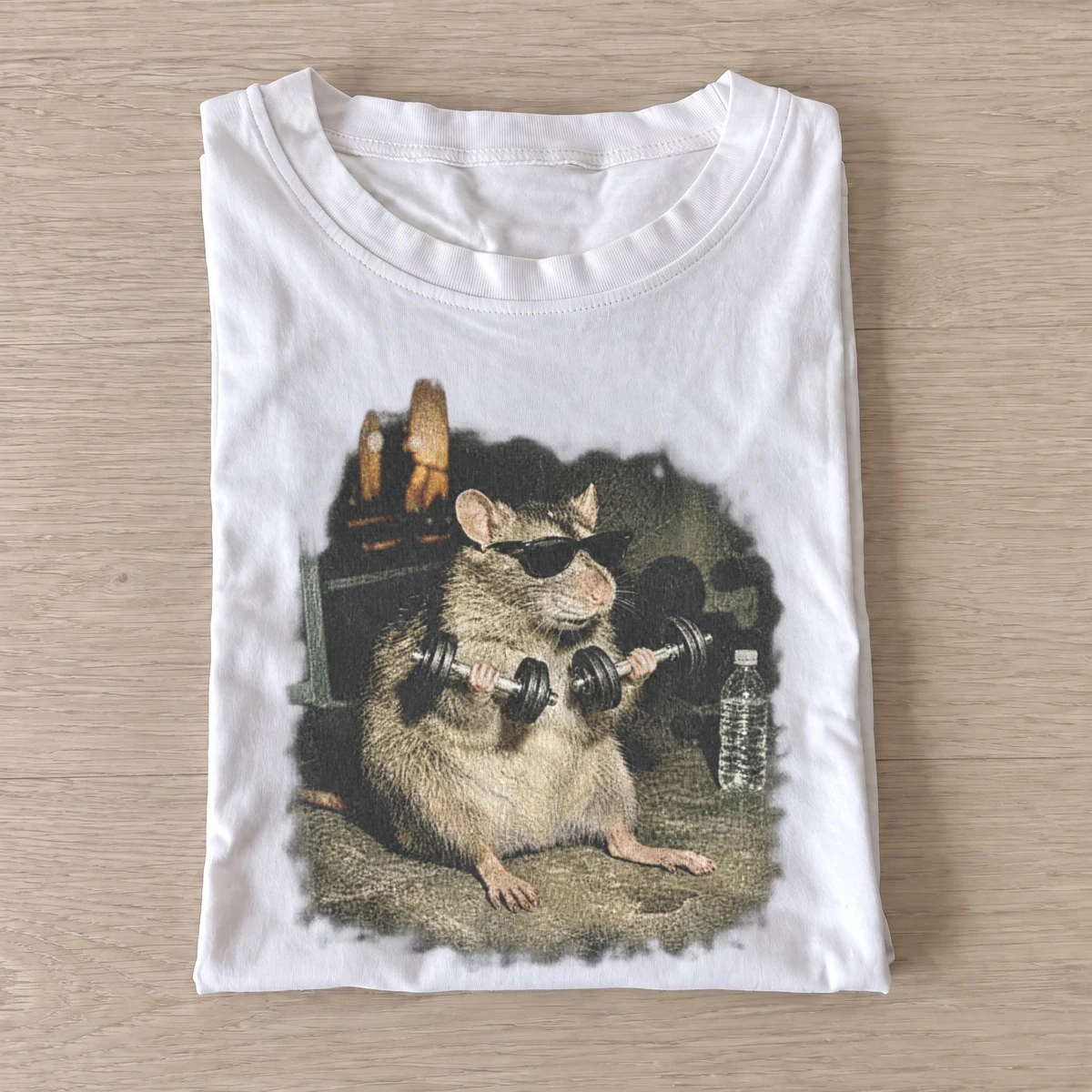 Weightlifting rat graphic t shirt white20weightlifting rat.webp