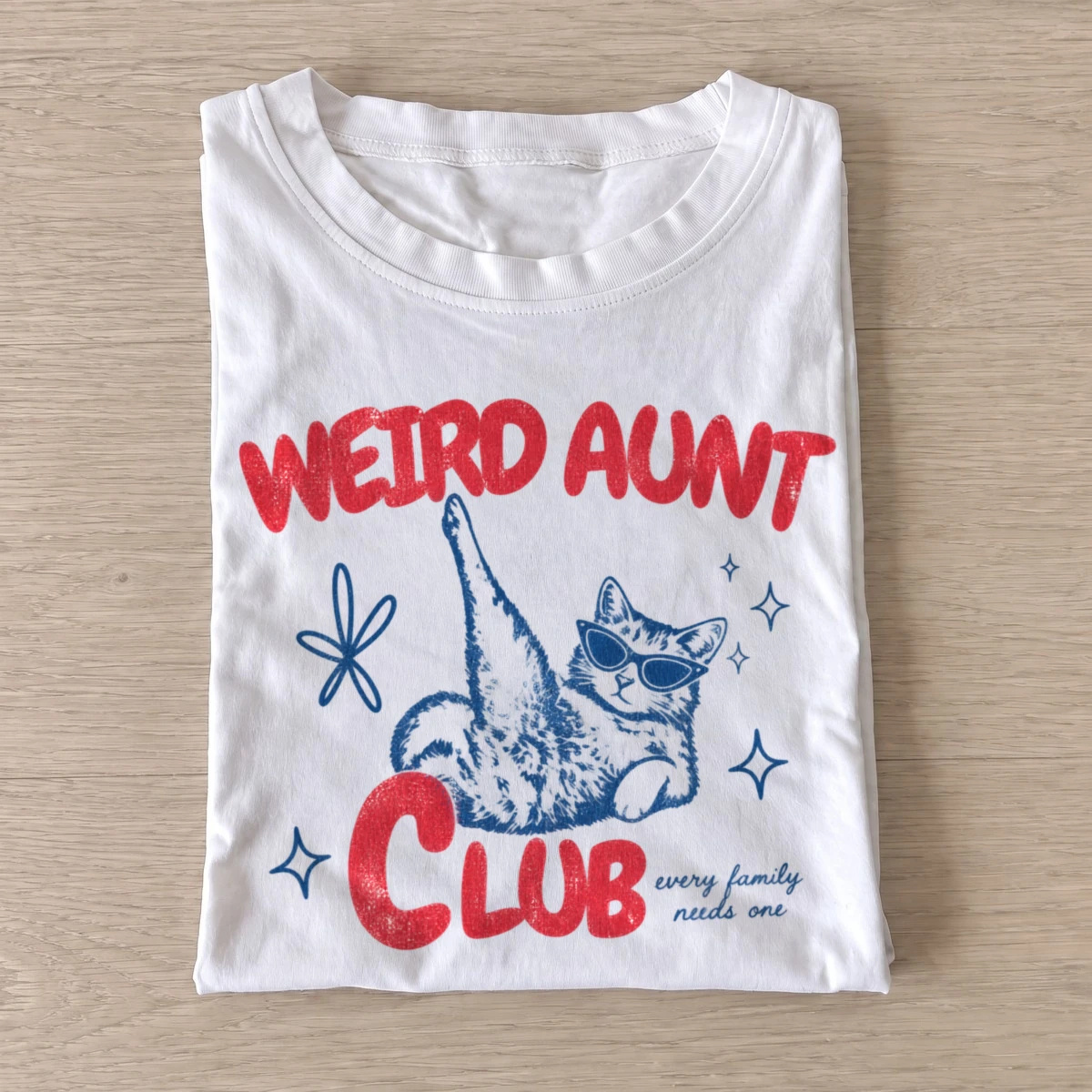 Weird aunt club cat t shirt white20weird aunt club.webp