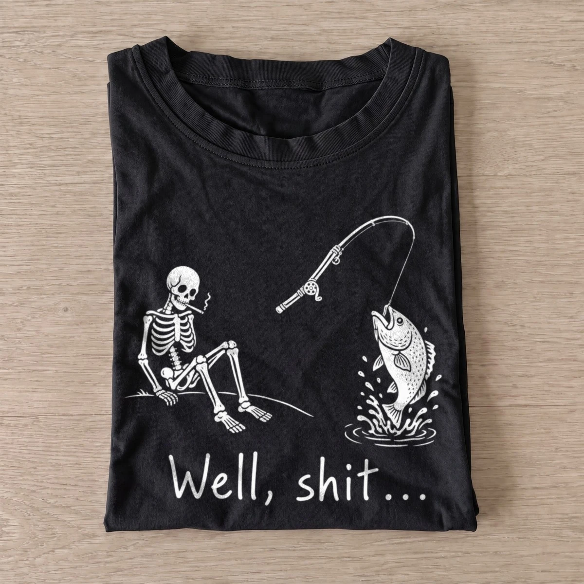 Well shit fishing t shirt black20well shit fishing.webp