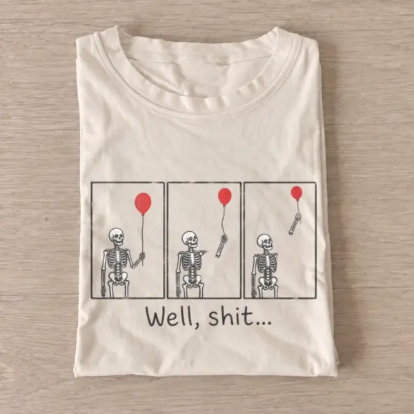 Well shit skeleton balloon sequence t shirt sand20balloon skeleton sequence.webp
