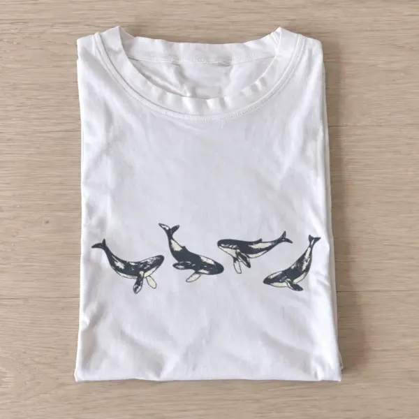Whale quartet graphic t shirt white20whale quartet.webp