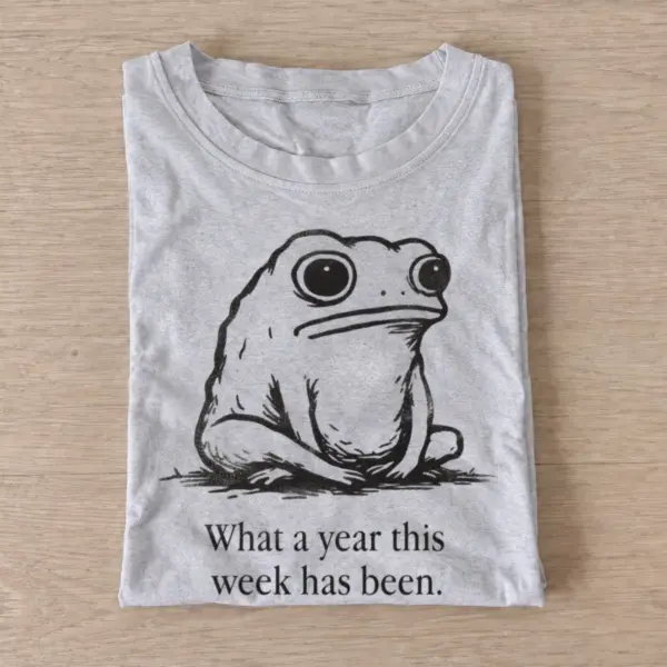 What a year this week has been frog t shirt gray20long week frog.webp