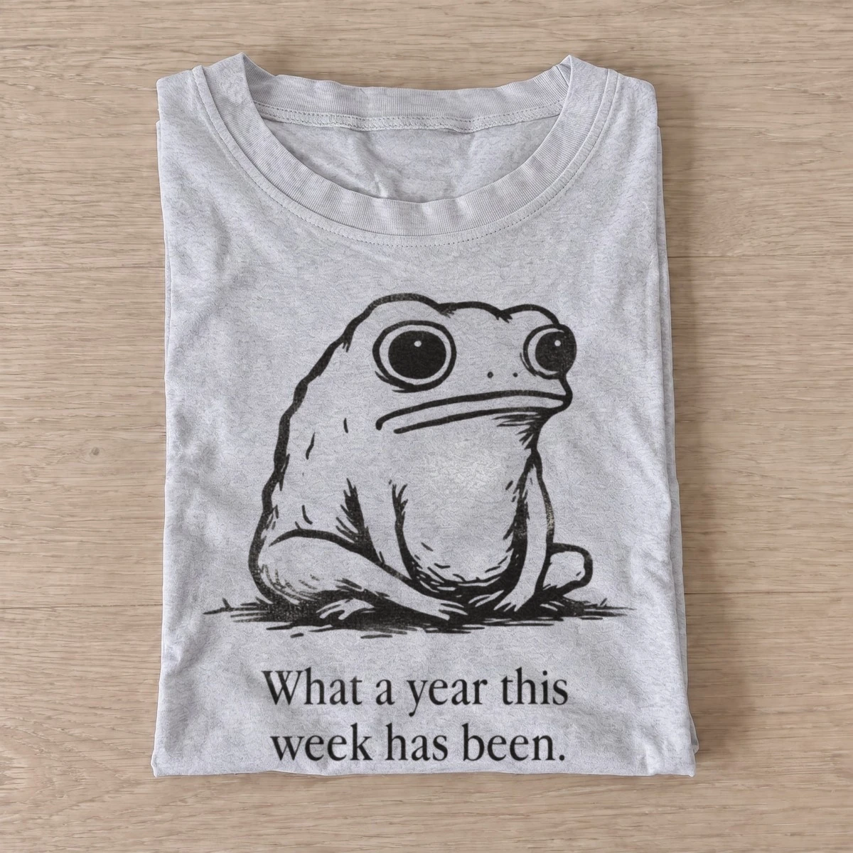 What a year this week has been frog t shirt gray20long week frog.webp