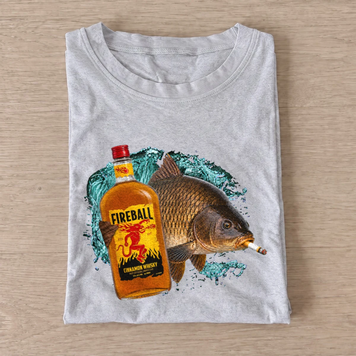 Whiskey carp t shirt gray20whiskey carp.webp