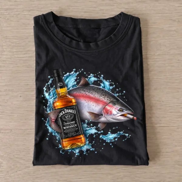 Whiskey salmon t shirt black20whiskey salmon.webp