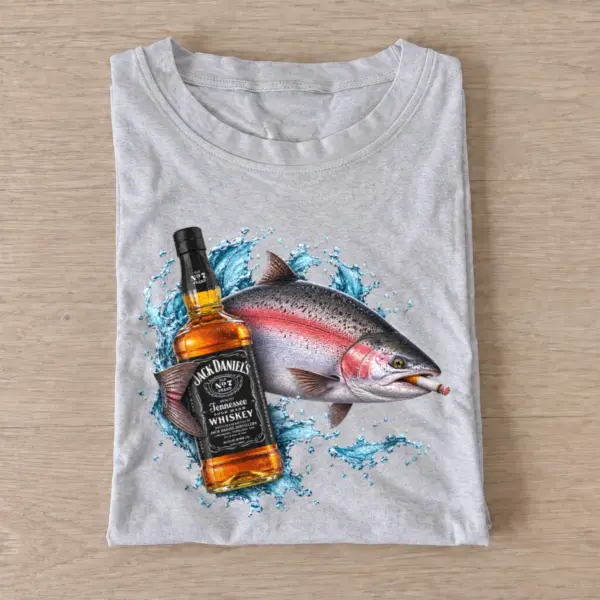 Whiskey salmon t shirt gray20whiskey salmon.webp