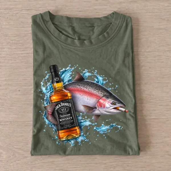 Whiskey salmon t shirt olive20whiskey salmon.webp