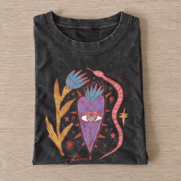 Wild at heart eye and snake vintage t shirt washed20black20wild at heart eye and snake.webp