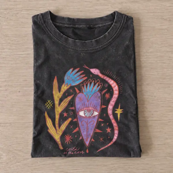 Wild at heart vintage t shirt washed20black20wild at heart.webp