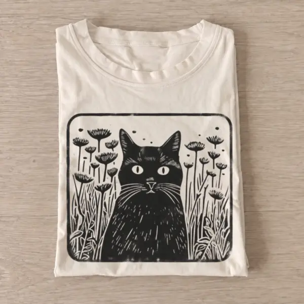 Wildflower cat graphic t shirt sand20wildflower cat.webp