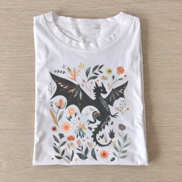 Wildflower dragon t shirt white20wildflower dragon.webp