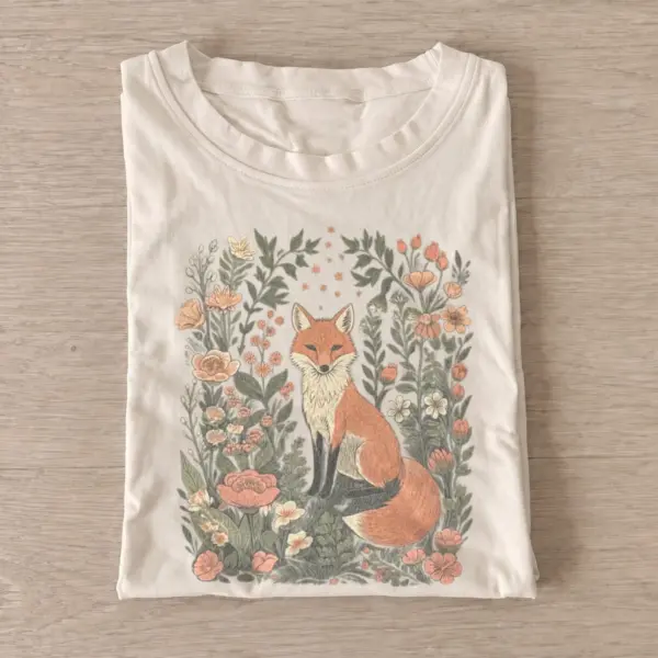Wildflower fox t shirt sand20wildflower fox.webp
