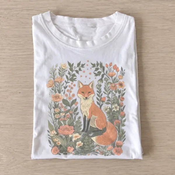 Wildflower fox t shirt white20wildflower fox.webp