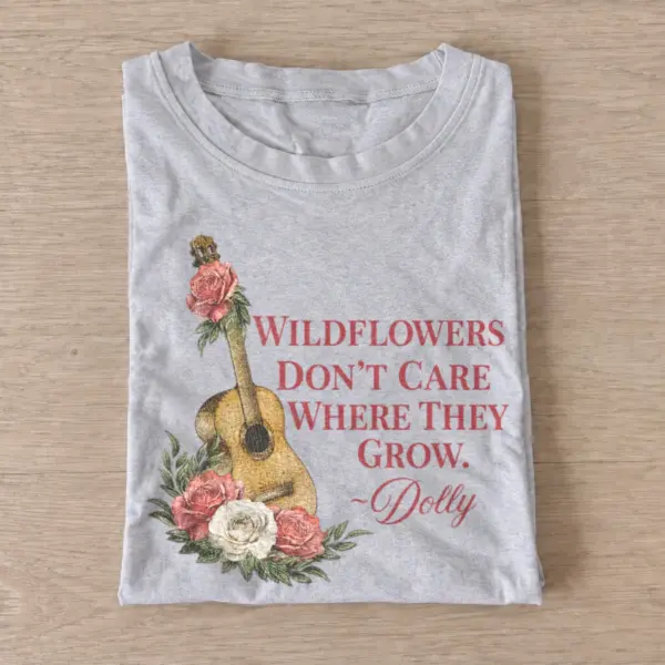 Wildflower guitar dolly quote t shirt gray20wildflower guitar.webp