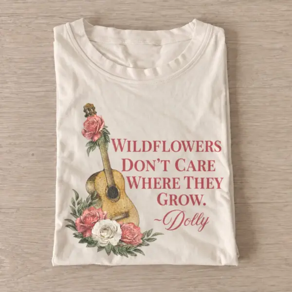 Wildflower guitar dolly quote t shirt sand20wildflower guitar.webp