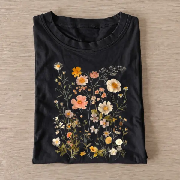 Wildflower meadow t shirt black20wildflower meadow.webp