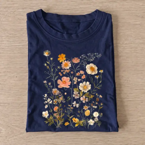 Wildflower meadow t shirt navy20wildflower meadow.webp