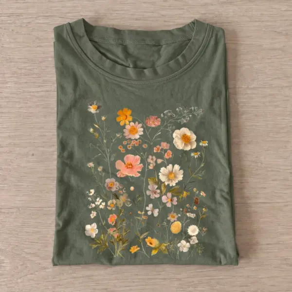 Wildflower meadow t shirt olive20wildflower meadow.webp