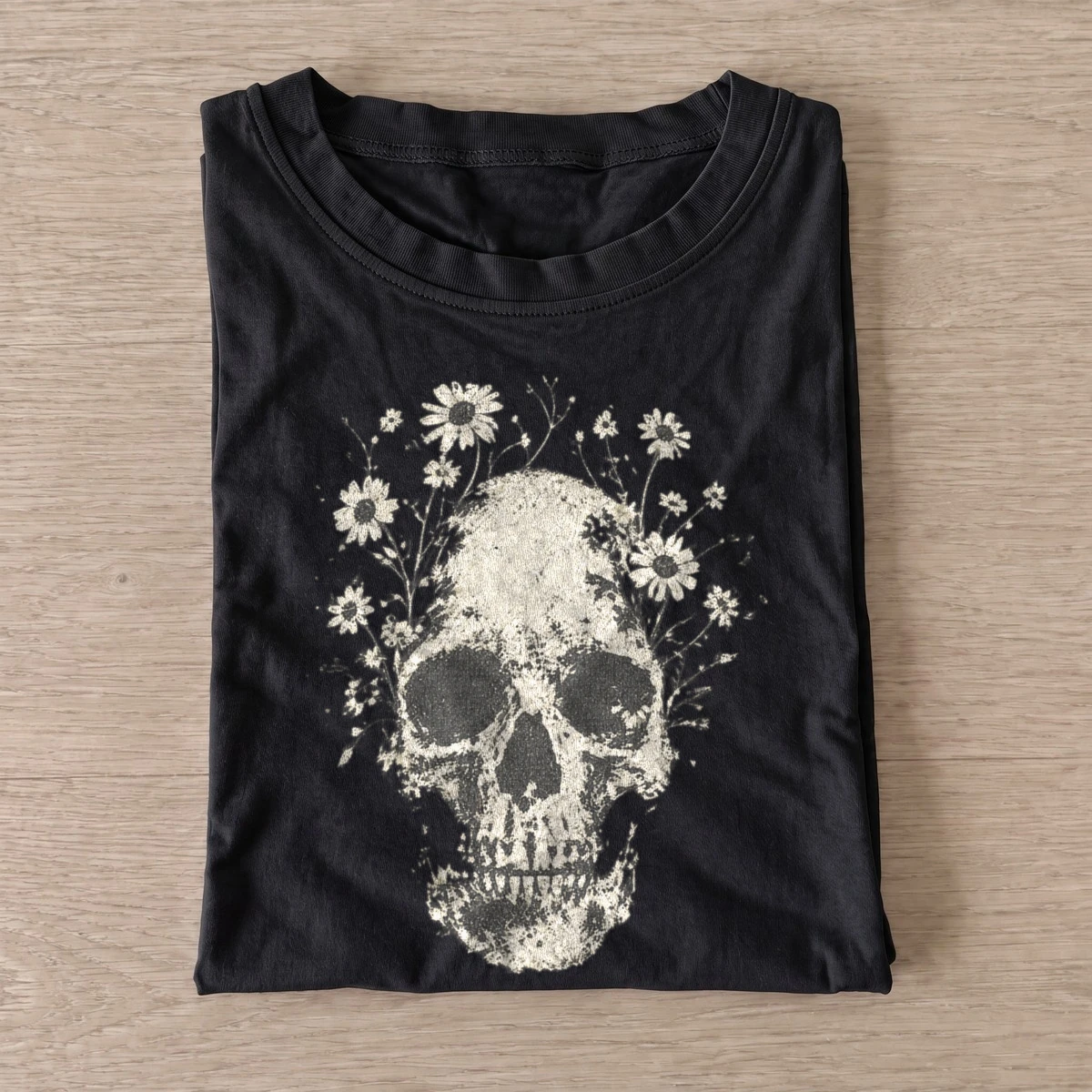 Wildflower skull t shirt black20wildflower skull.webp