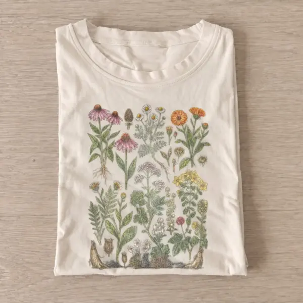 Wildflower study botanical t shirt sand20wildflower study.webp