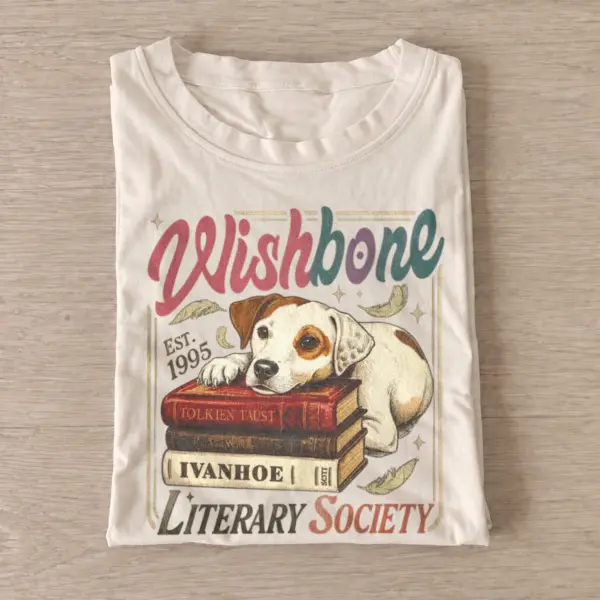 Wishbone literary society graphic t shirt sand20literary terrier.webp