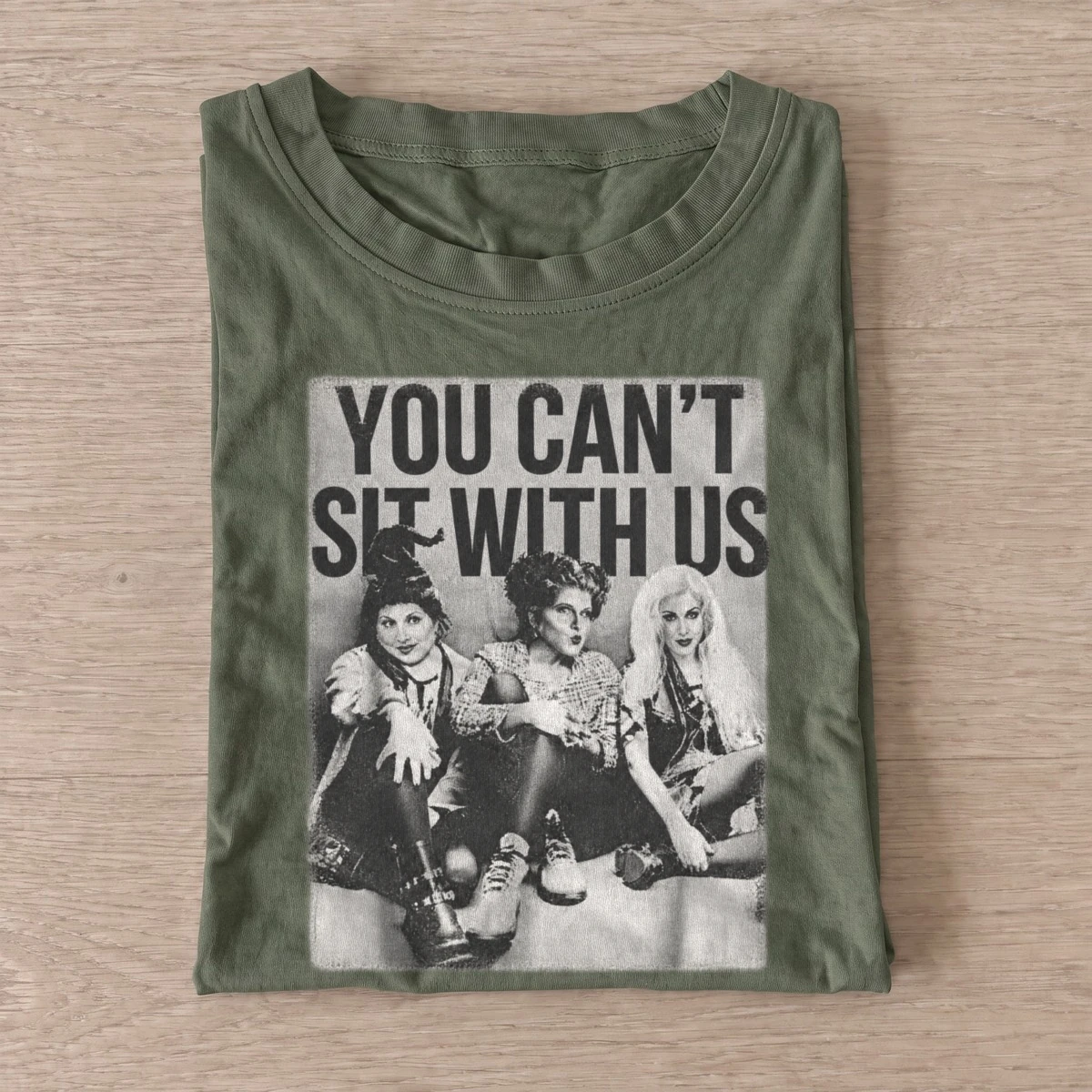 Witches social club you cant sit with us t shirt olive20witches social club.webp