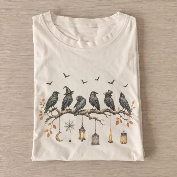 Witchy crow branch t shirt sand20witchy crow branch.webp