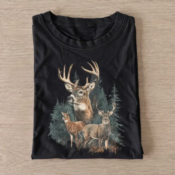 Woodland buck wildlife t shirt black20woodland buck.webp