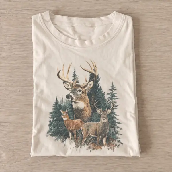 Woodland buck wildlife t shirt sand20woodland buck.webp