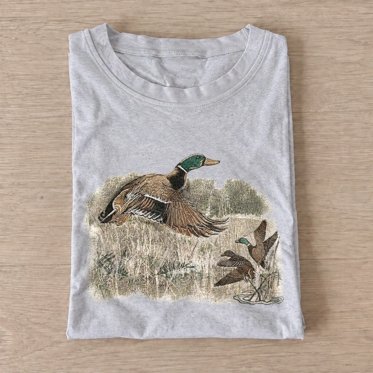 Woodland mallard duck t shirt gray20woodland mallard.webp