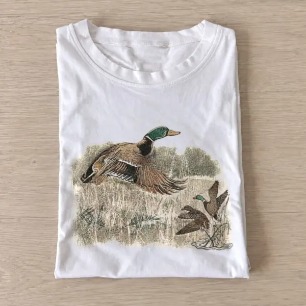 Woodland mallard duck t shirt white20woodland mallard.webp