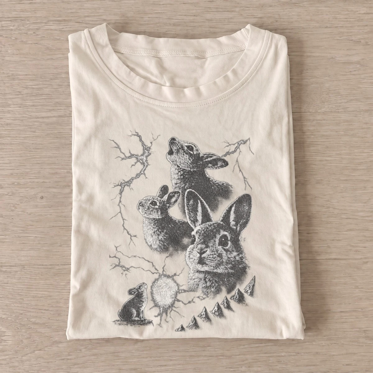 Woodland rabbits t shirt sand20woodland rabbits.webp