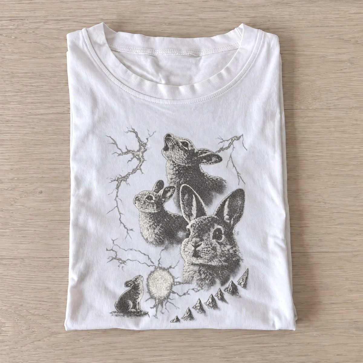 Woodland rabbits t shirt white20woodland rabbits.webp