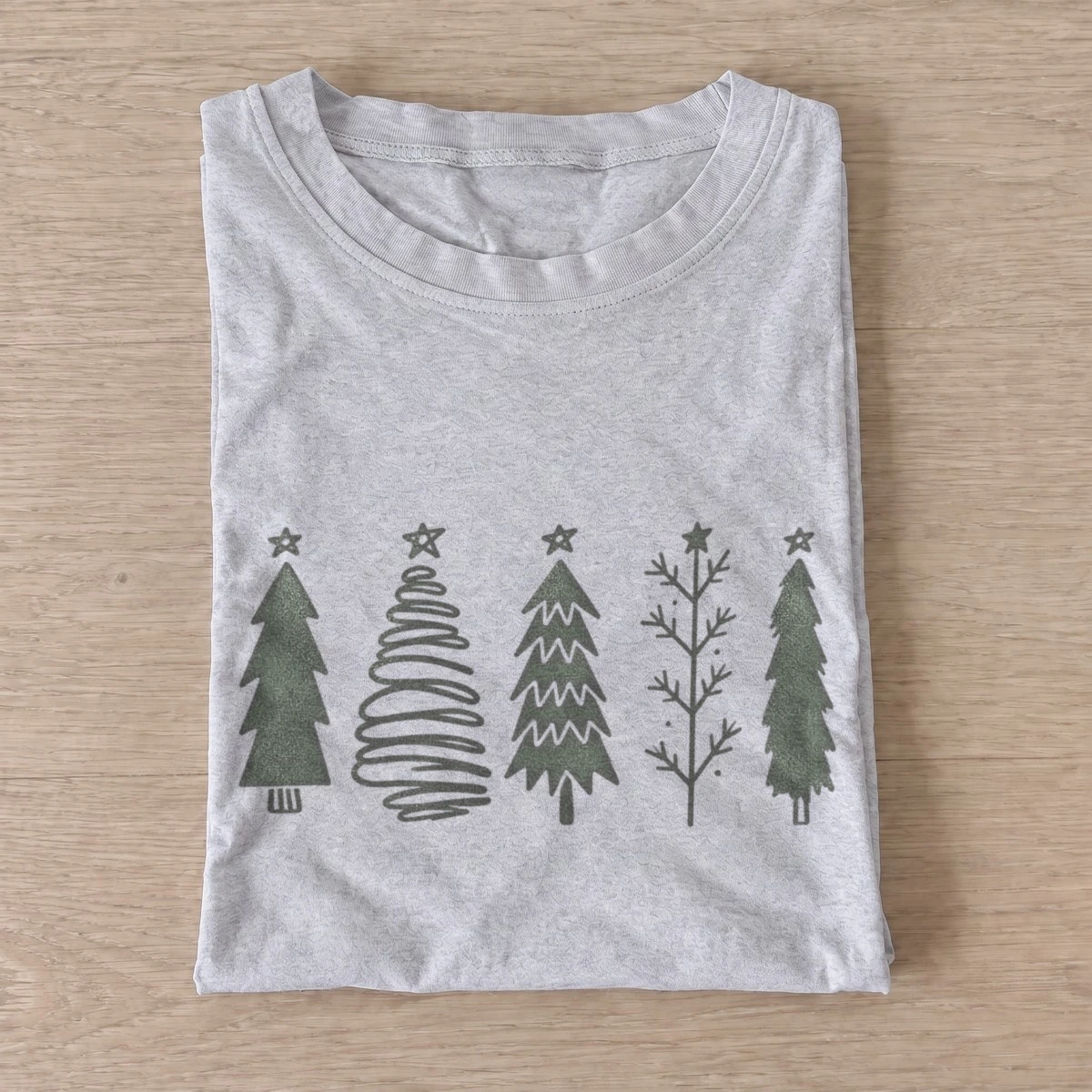 Woodland tree lineup christmas t shirt gray20woodland tree lineup.webp
