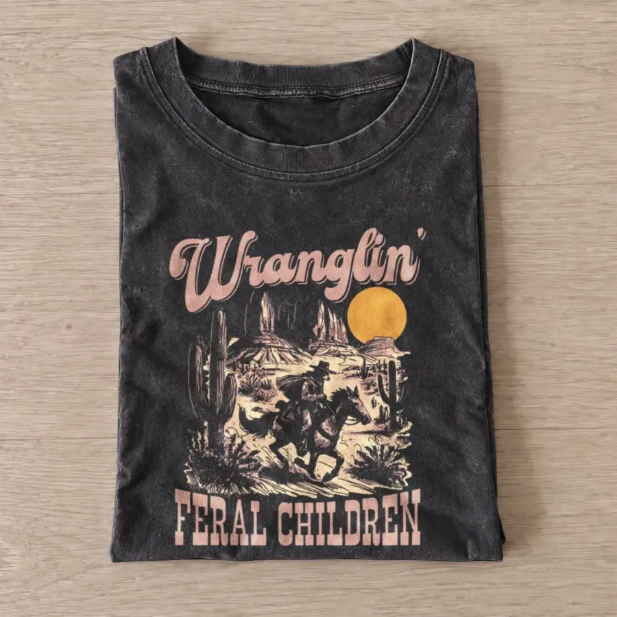 Wranglin feral children vintage t shirt washed20black20wranglin feral children.webp