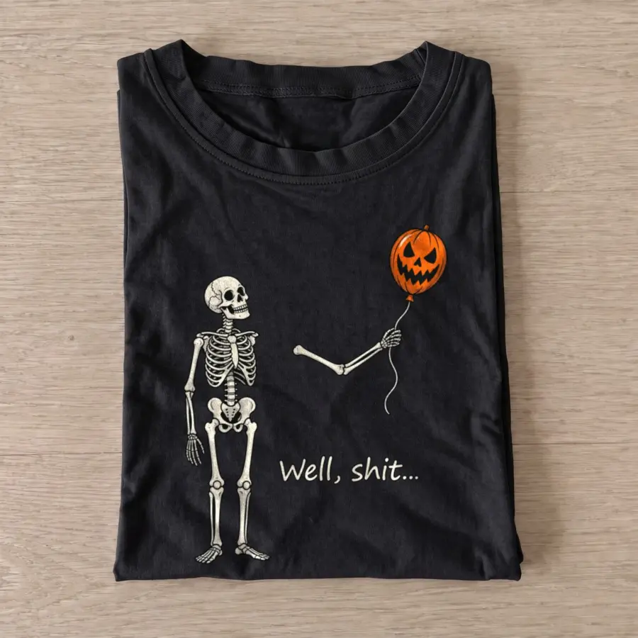 Wrong balloon skeleton t shirt black wrong balloon skeleton